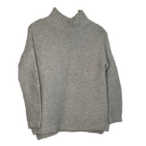 Marine Layer Womens Small Pullover Sweater gray Long Sleeve Mock Neck Chunky
